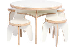 Rolf More - Ronde tafel, wit, hoogte B2 (53 cm)